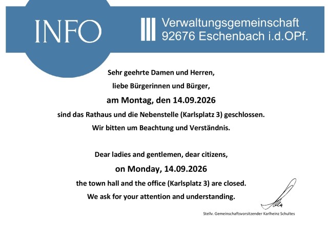 Amtliche Bekanntmachungen